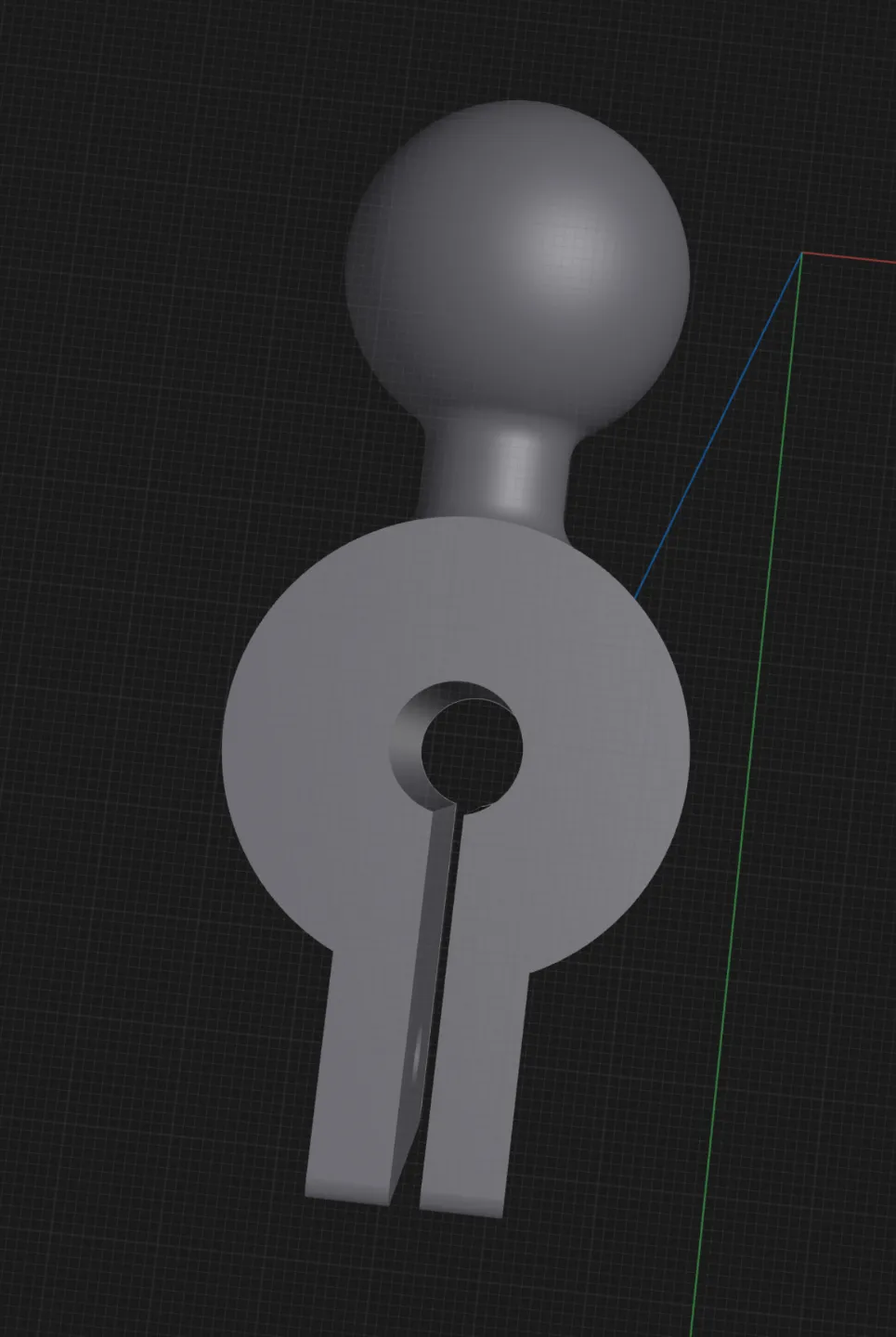Ram Mount Ball with grip mount to 1/2 OD Pole by jnystrom - MakerWorld