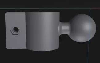 Ram Mount Ball with grip mount to 1/2 OD Pole