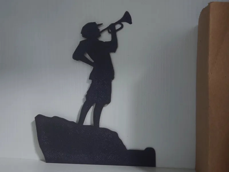 吹响号角_人物剪影_silhouette