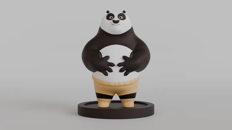 Kung fu panda - Po - model ready for 4 color print