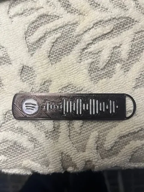 rickroll spotify code keychain