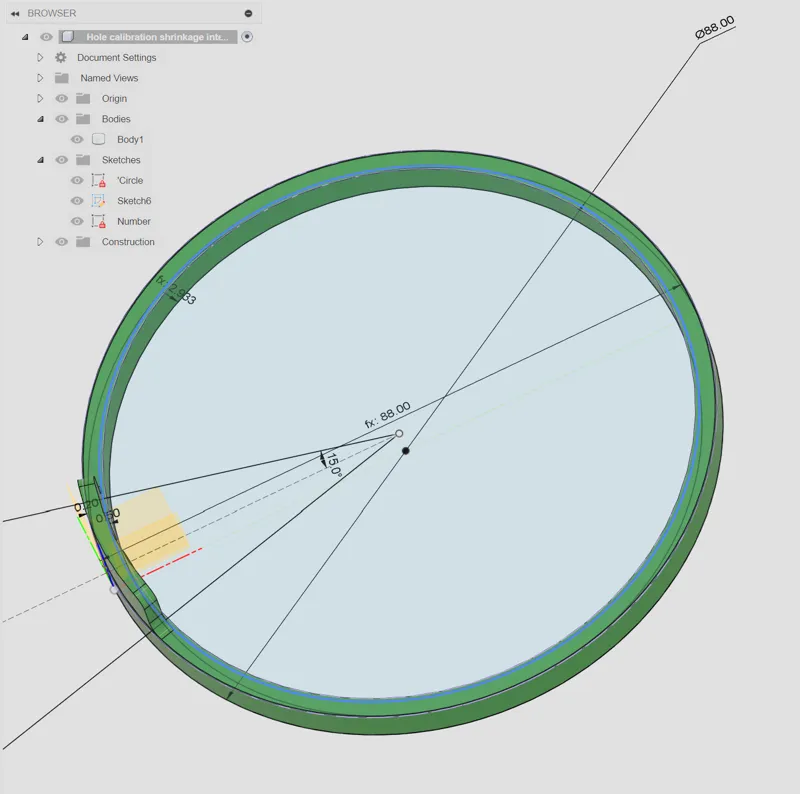 3dprint inside calibration for fitment and shrink