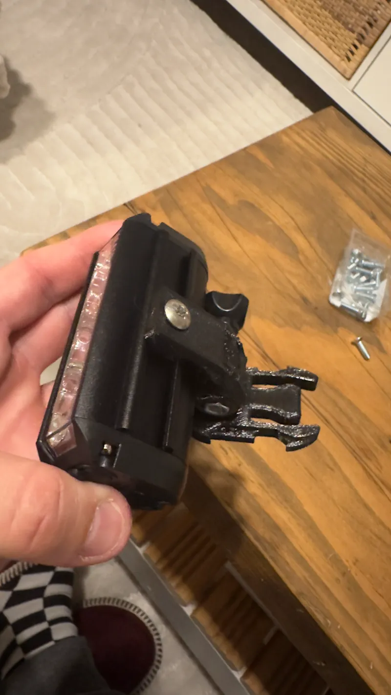 Under visor mtb light mount