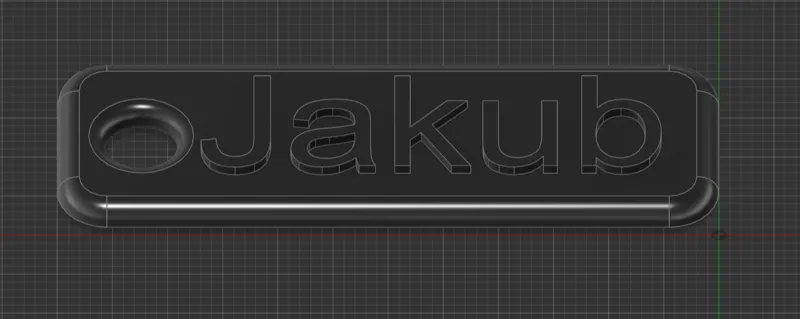 Keychain with name Jakub
