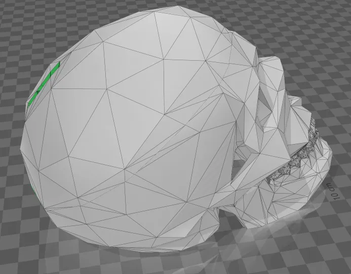 low poly skull bank