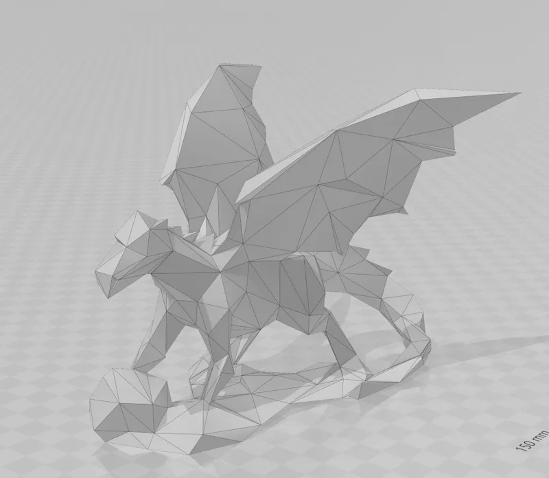 low poly dragon