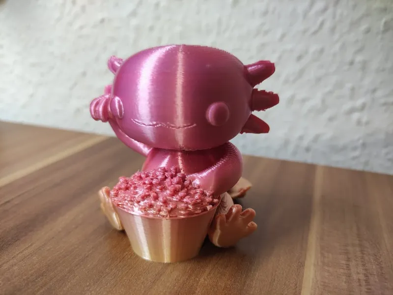 Print in Place Axolotl with Popcorn
