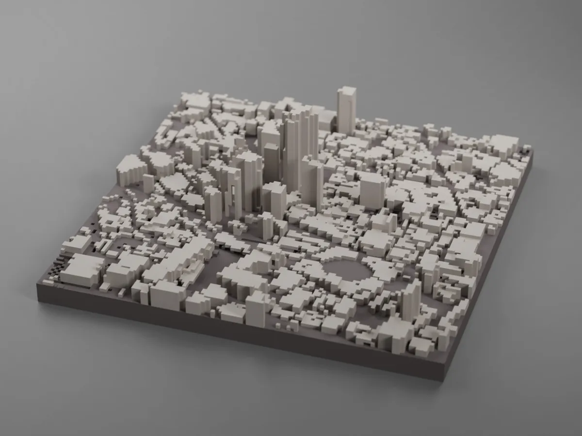 Maquette de Londres façon voxel