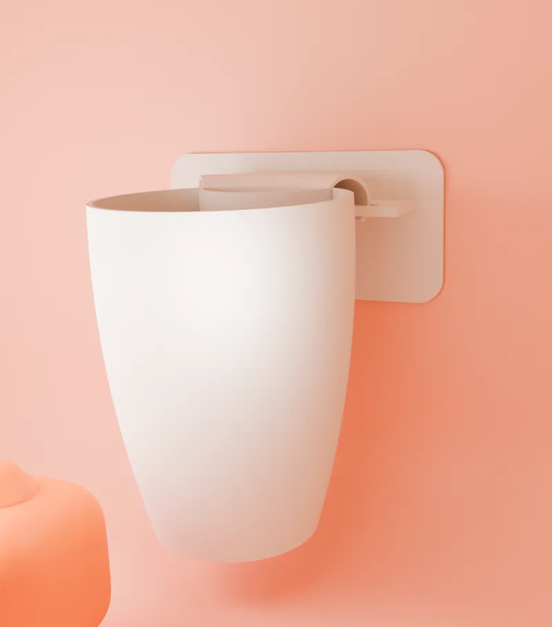 可放牙刷的漱口杯以及杯架