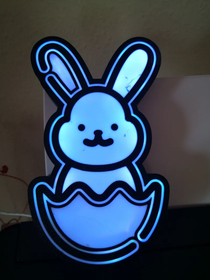 Cute easter bunny lightbox