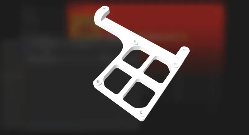 Mount for 2nd Mosfet Anet E10/E12 - no text