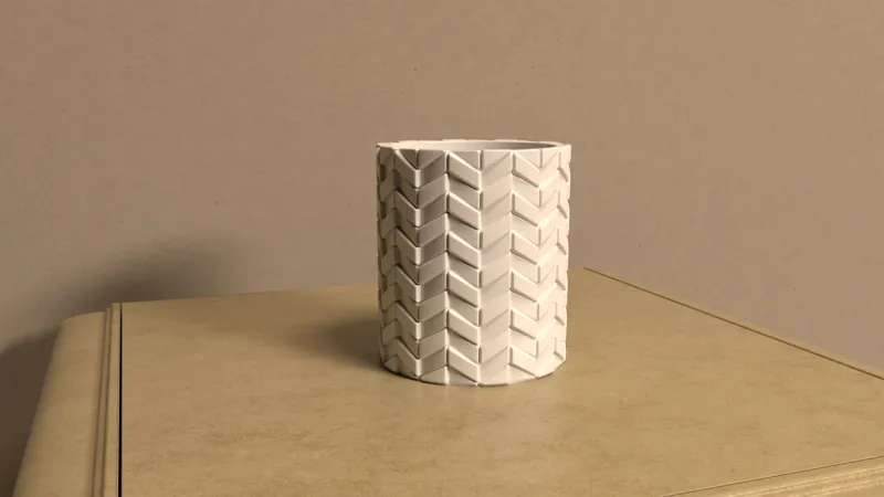 Geometric ZigZag Cup Organizer/Planter