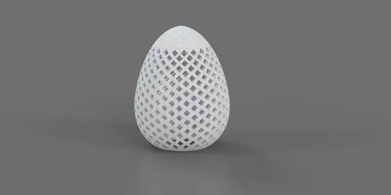 Mesh egg - modern easter ornament