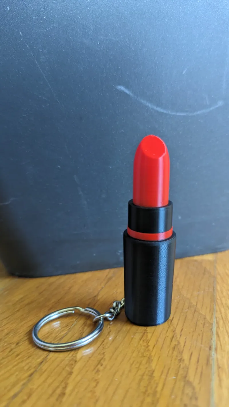 Lipstick keychain