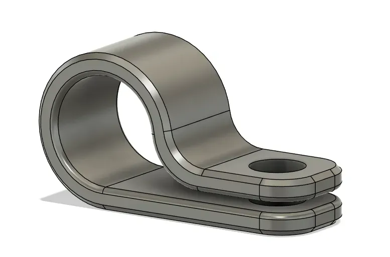 Cable Clamp, 10mm Diameter x 5mm screw