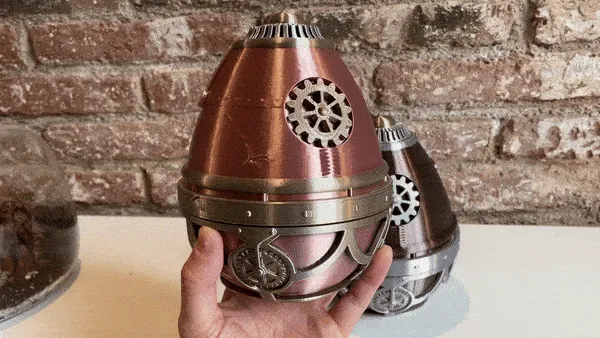 Steampunk Easter Egg Container - Free 3D Print Model - MakerWorld