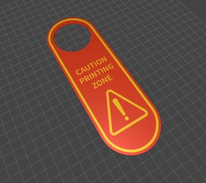 Caution Printing Zone