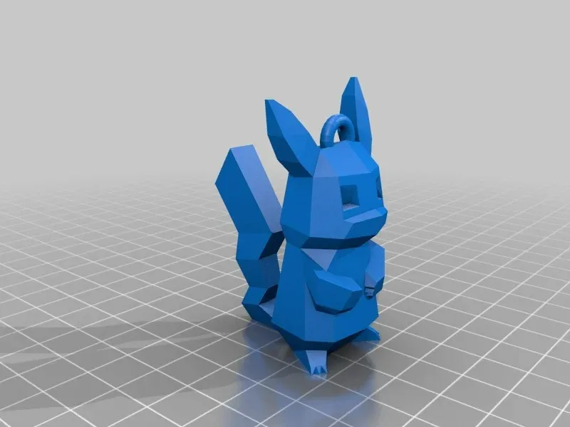 Poly Pikachu Keychain