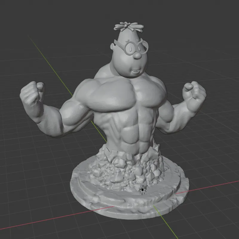 Carl Wheezer Juiced Up - Hulk Wheezer Bust