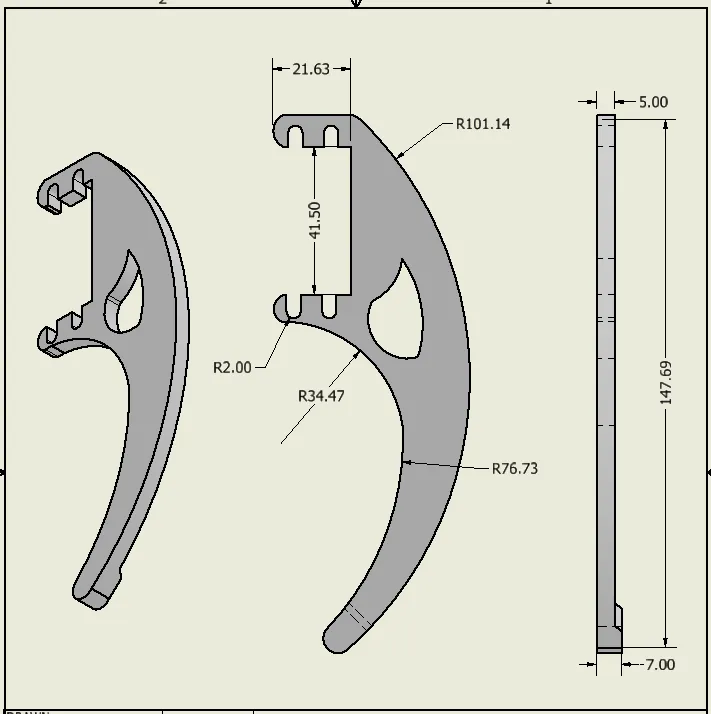 Hexapod Leg, Tibia section