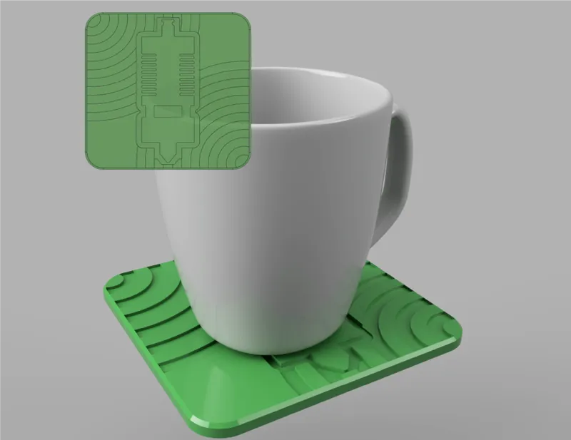 Coaster Featuring Hot-end Engraving