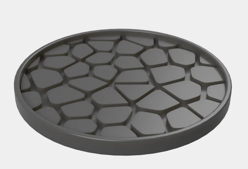Voronoi Pebble Coaster Desktop Mug Holder