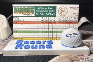 Golf Ball and Scorecard Display