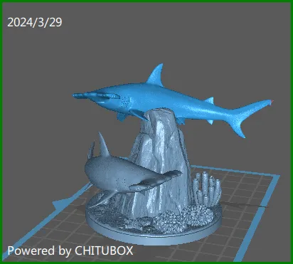Hammerhead sharks diorama by Jamelgo - MakerWorld