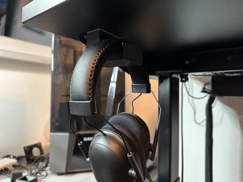 Headset under desk mount hanger