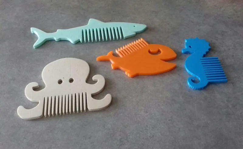 Funny Ocean Combs - Octopus, Seahorse, JellyFish