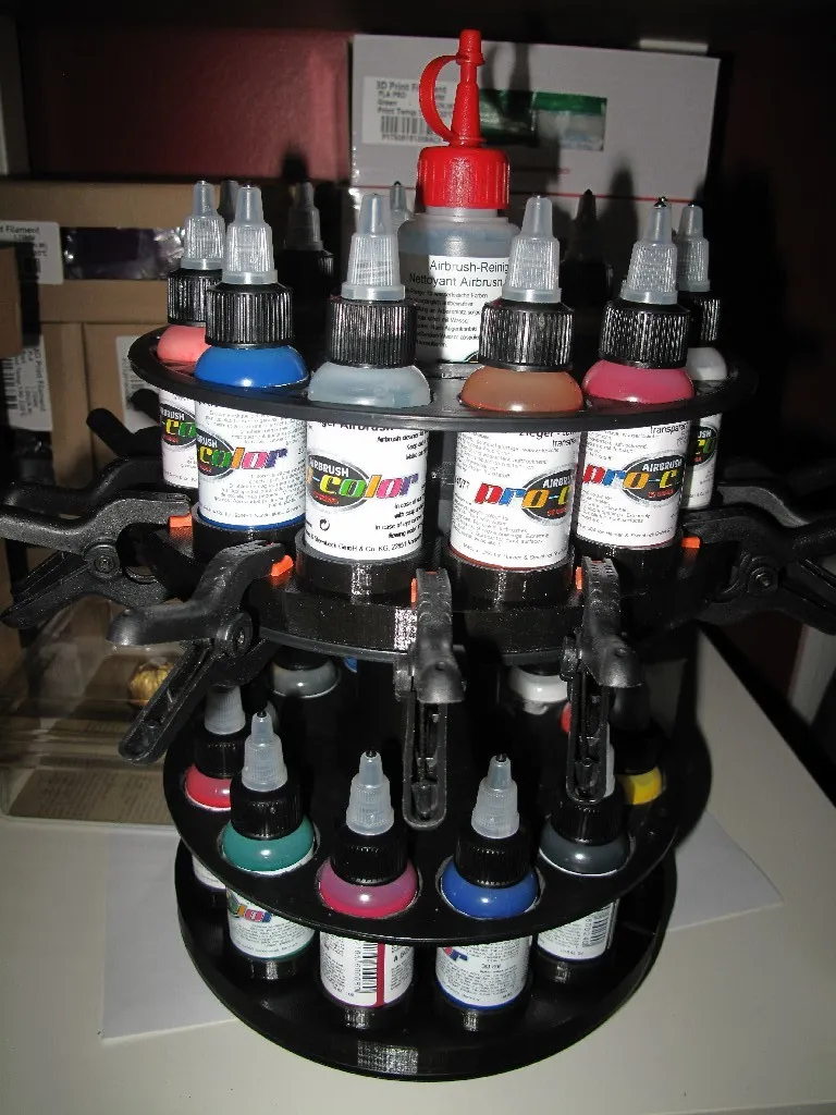 Airbrush paint storage