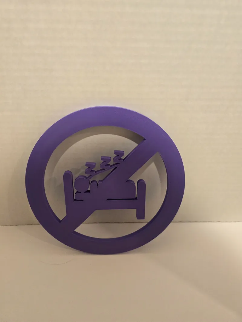 No Sleeping Sign