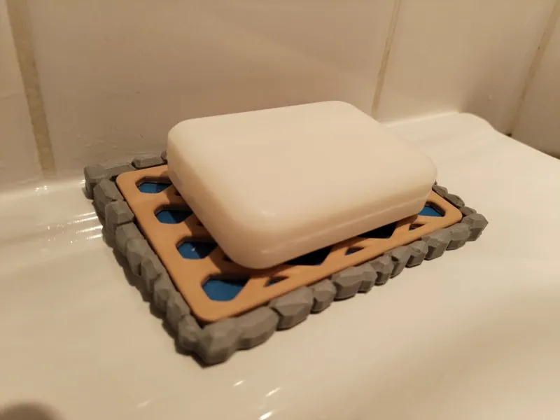 Water and rocks soap dish - Medieval style