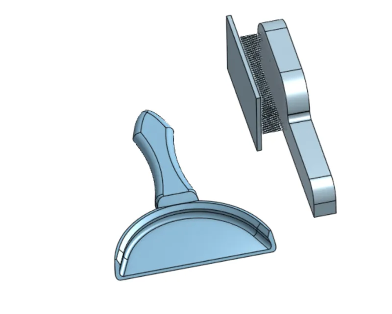 Desk brush and dustpan pip