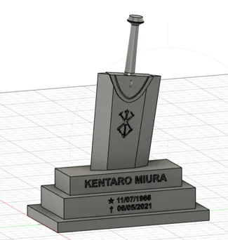 BERSERK - Dragonslayer as Kentaro Miura Gravestone