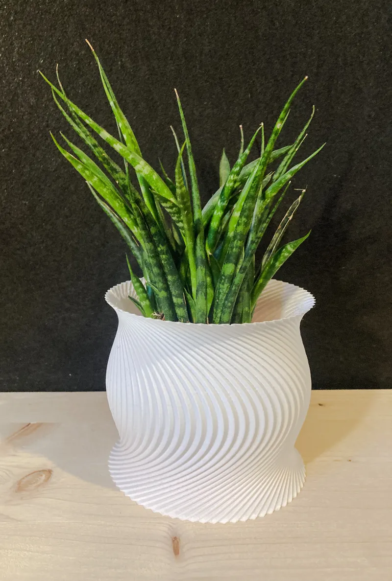 geometric spiral vase and planter