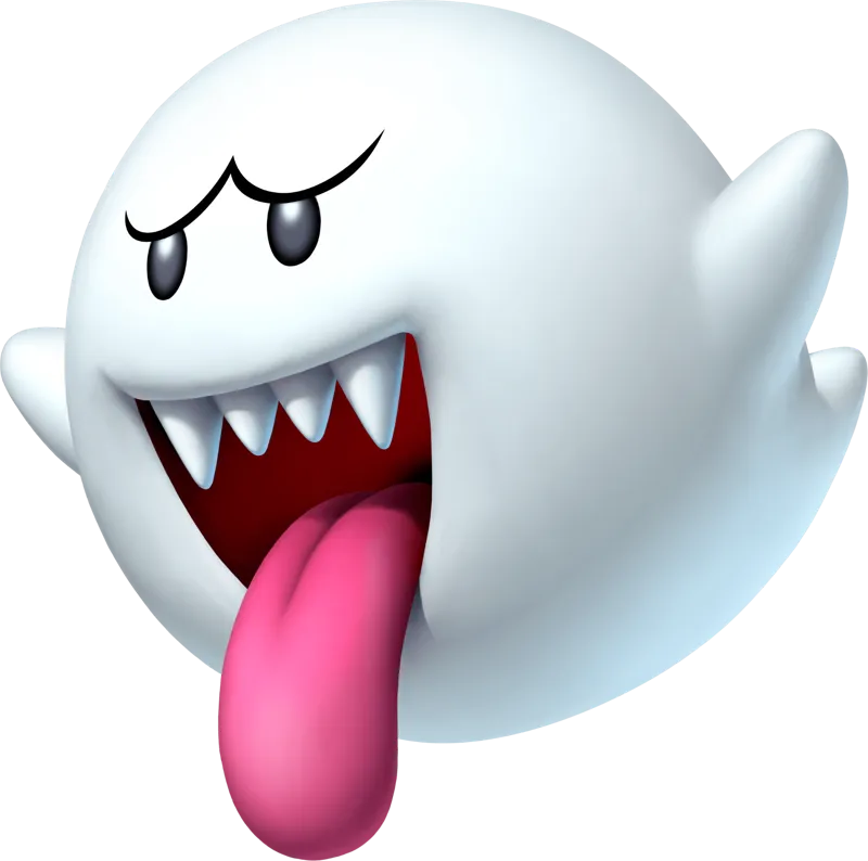 Boo from Mario bros.