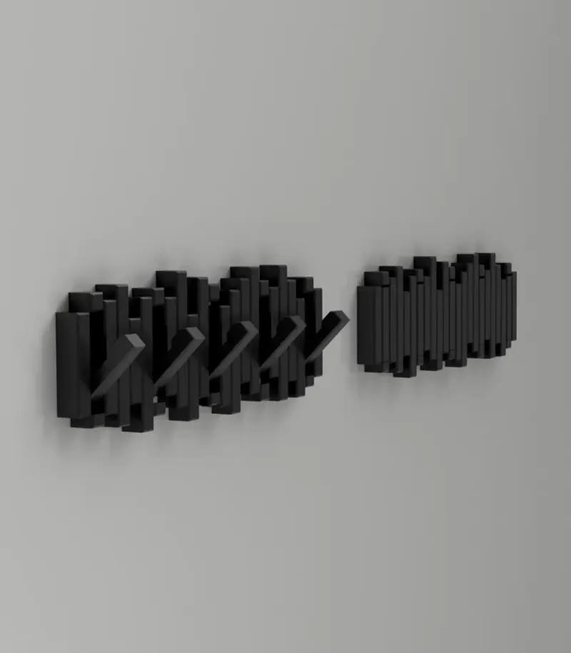 Sticks Wall-Mount Rack with Five Hooks