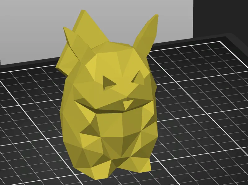 Low Poly Fat Pikachu - No Support Needed - Pokemon