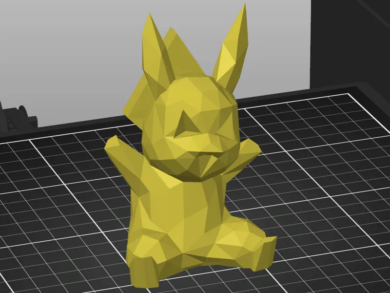Low Poly Waving Pikachu - No Support - Pokemon