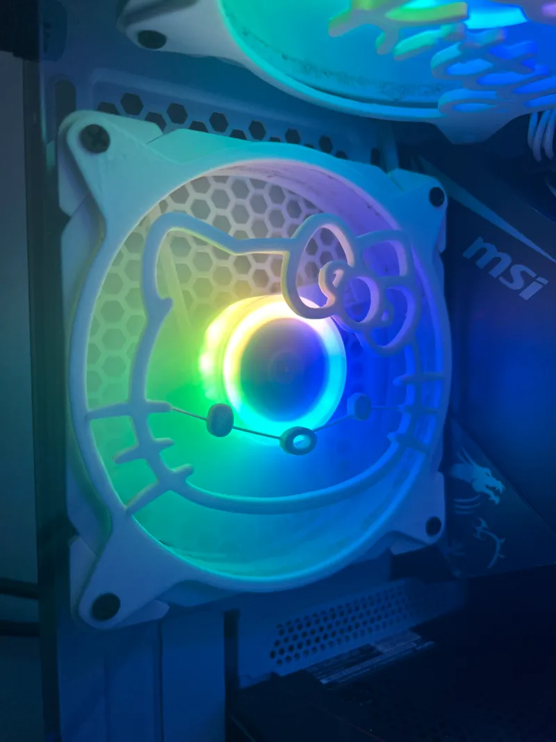 Hello Kitty Face PC Fan Grill