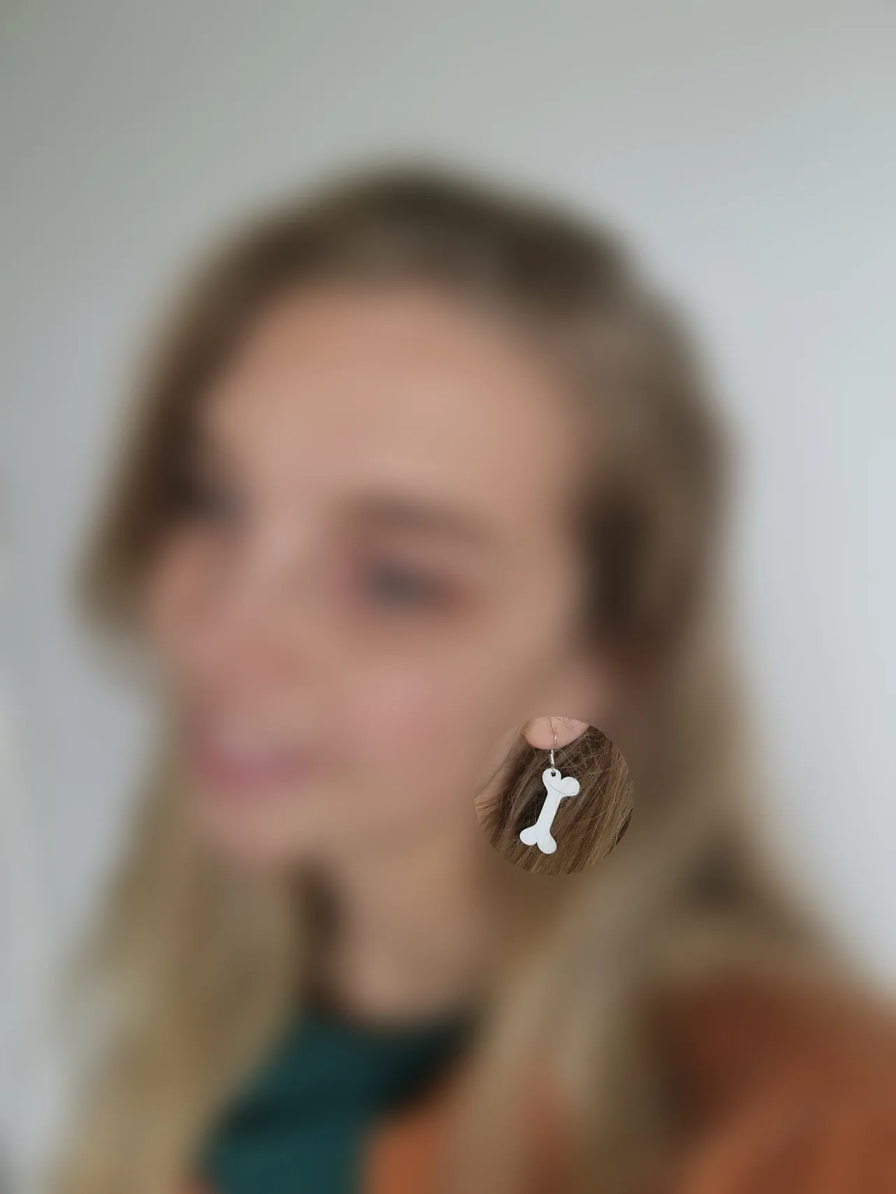 Bone earrings halloween view 2