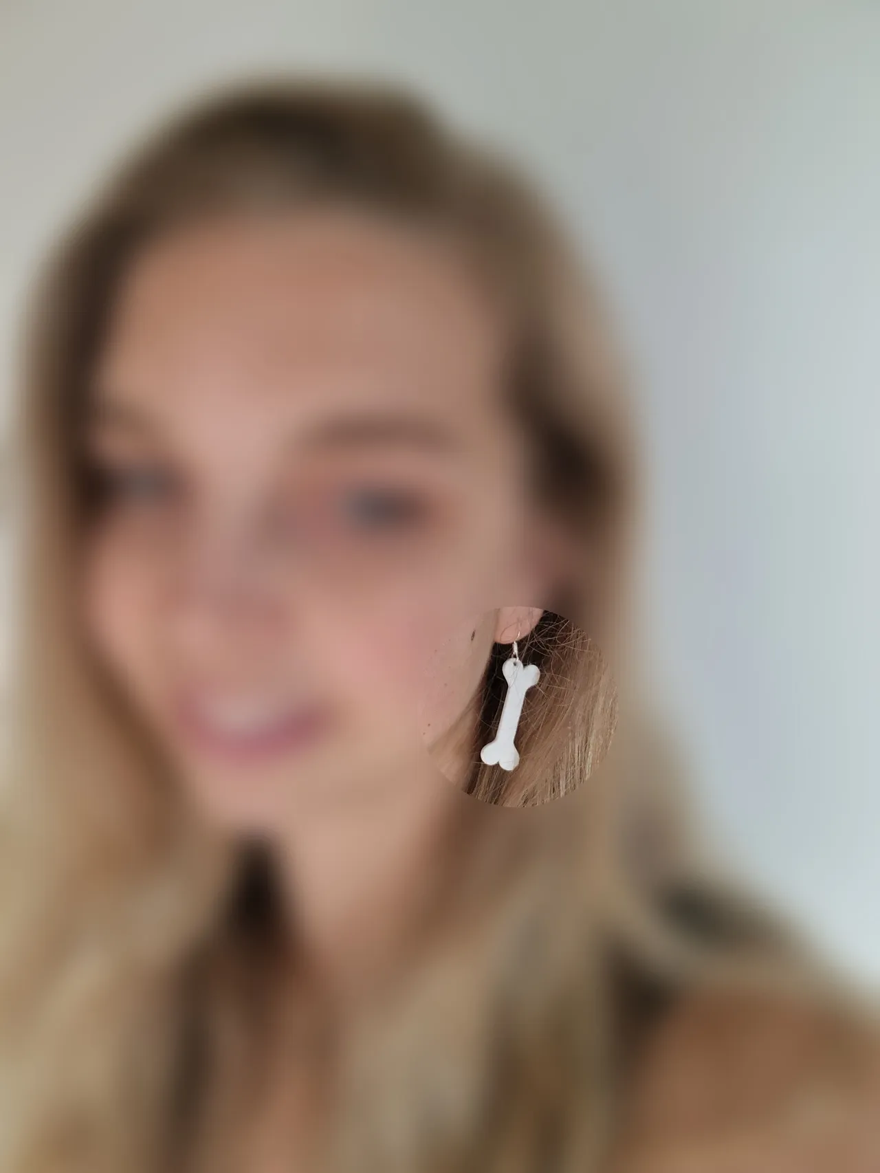 Bone earrings halloween view 3
