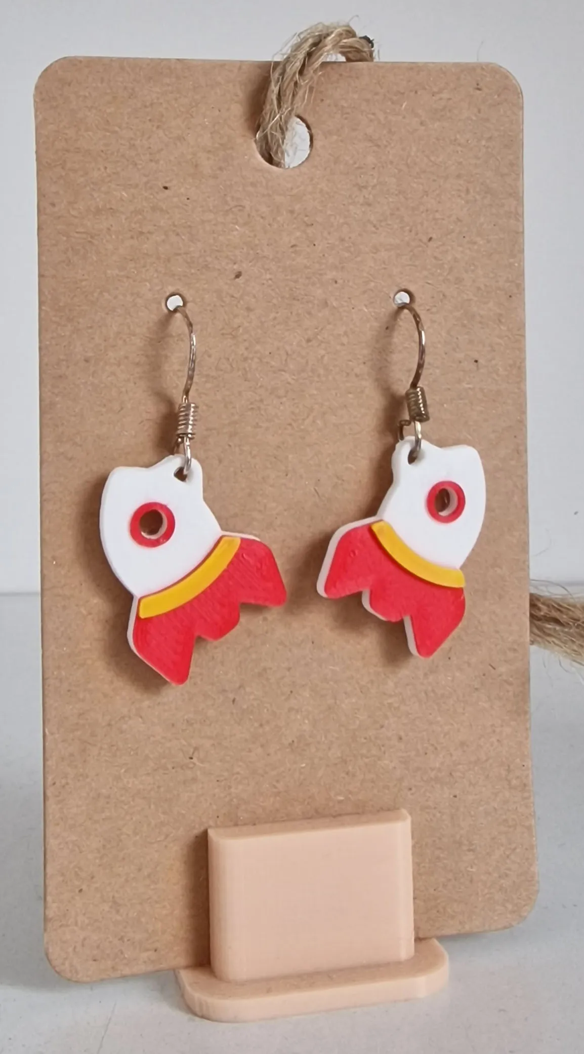 Space rocket earrings view 3