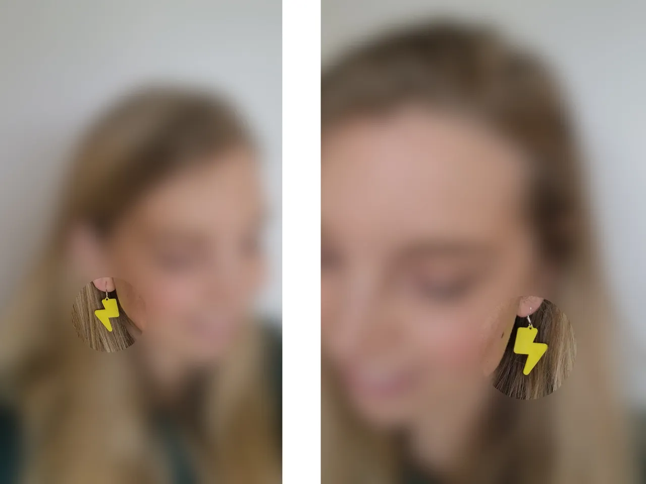Lightning bolt earrings view 2