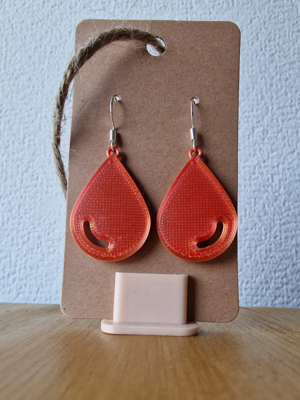 Droplet earrings view 2