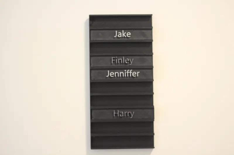 customisable text slider board