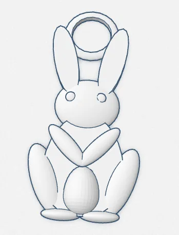 Easter bunny keychain