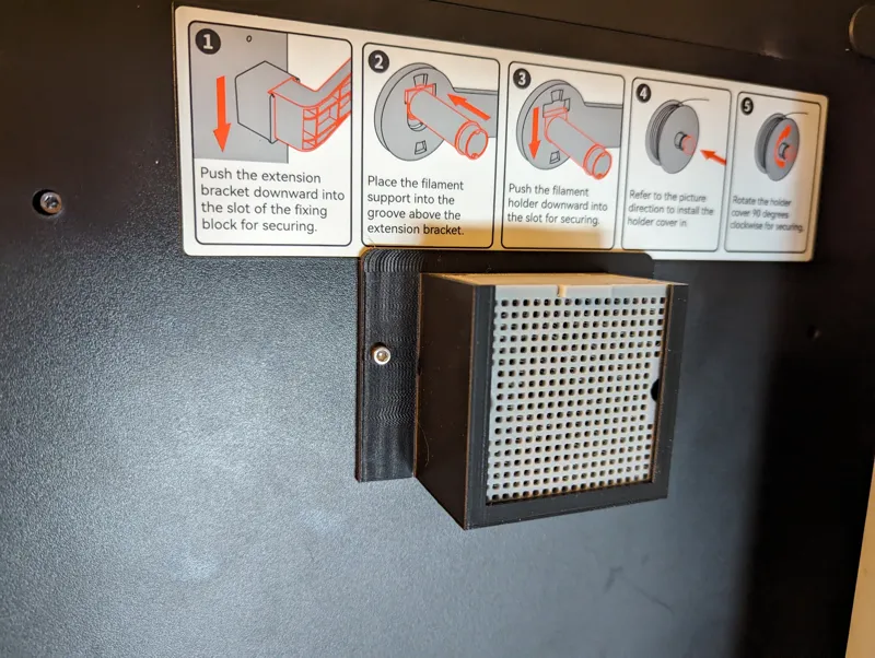 Qidi Q1 Pro Carbon filter relocation to rear panel
