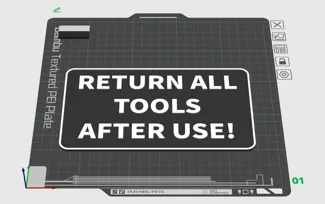 Return all tools doorsign 200 x 120